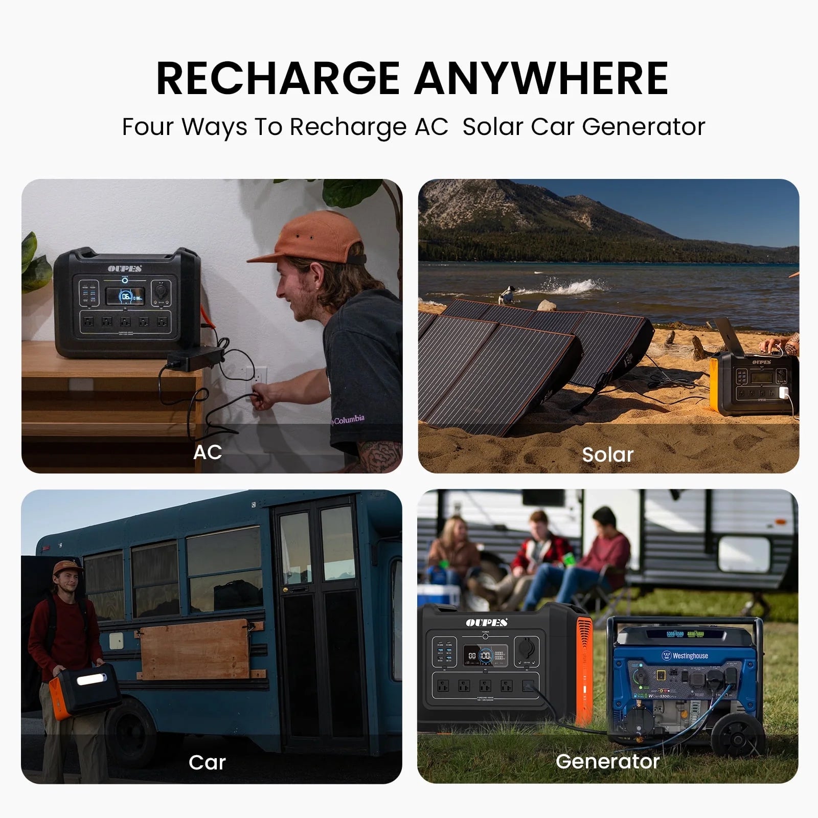 (Refurbished) OUPES 2400W, 2232Wh Portable Power Station