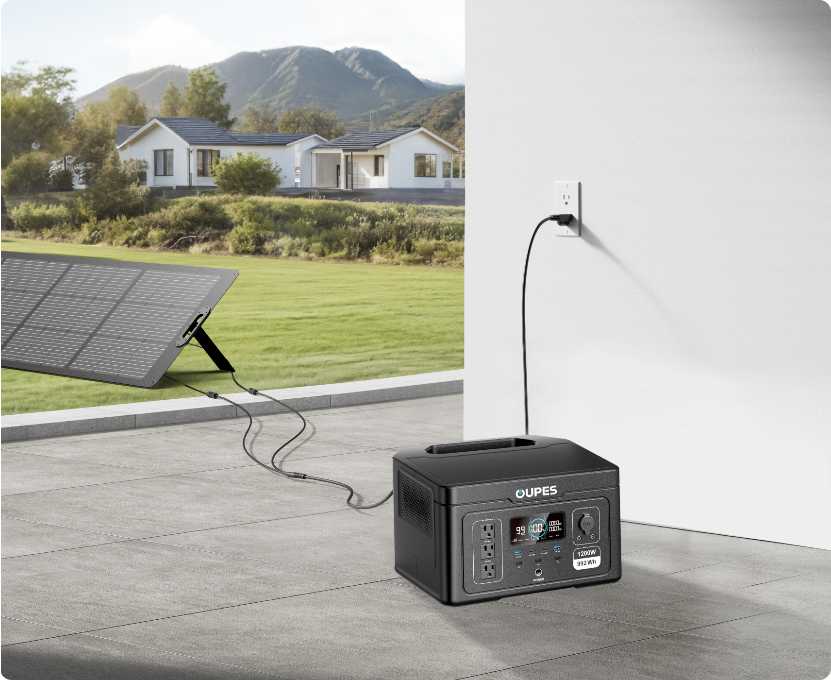 OUPES Exodus 1200 Portable Power Station With AC Solar Charging