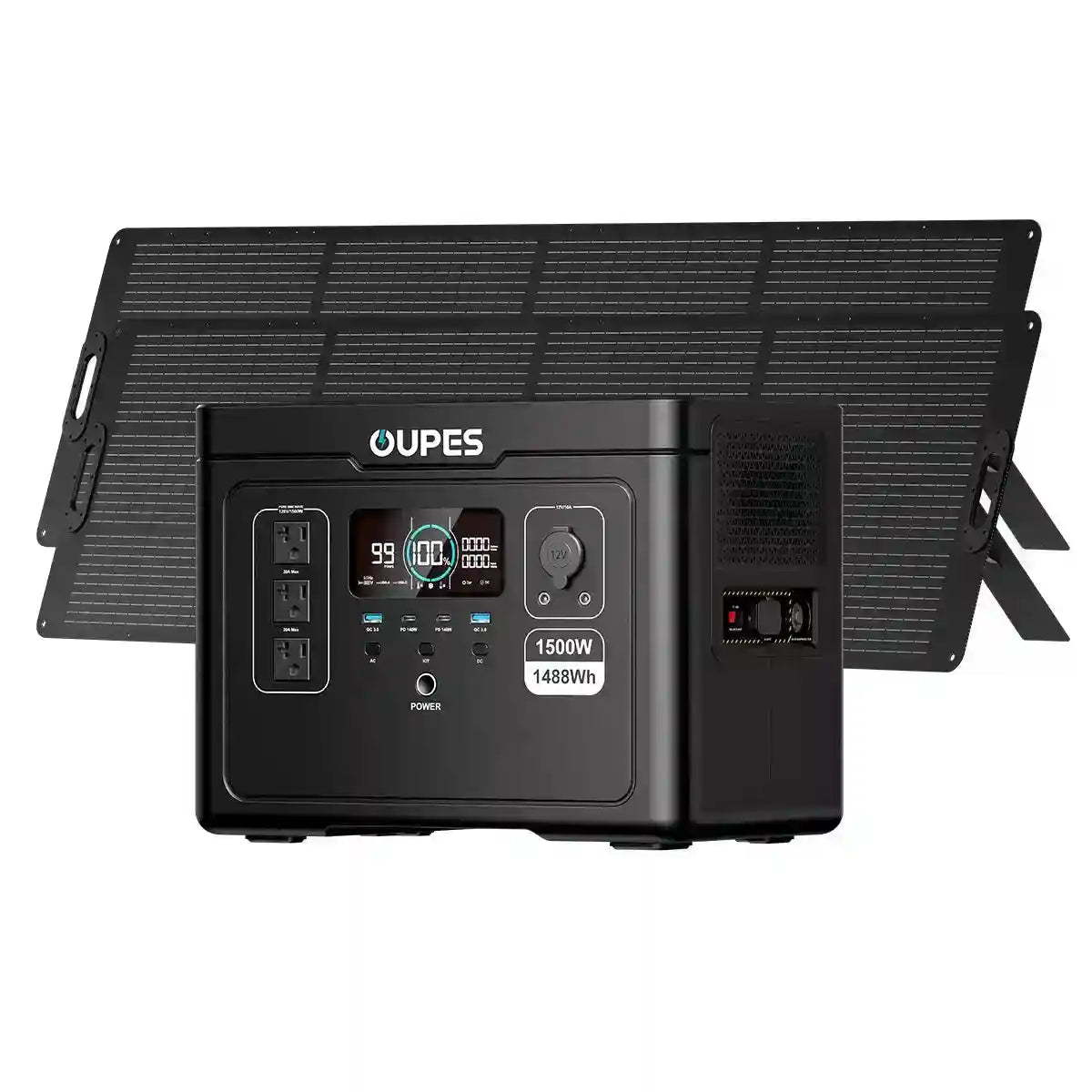 OUPES Exodus 1500 + 2*240W Solar Panel | Solar Generator Kits