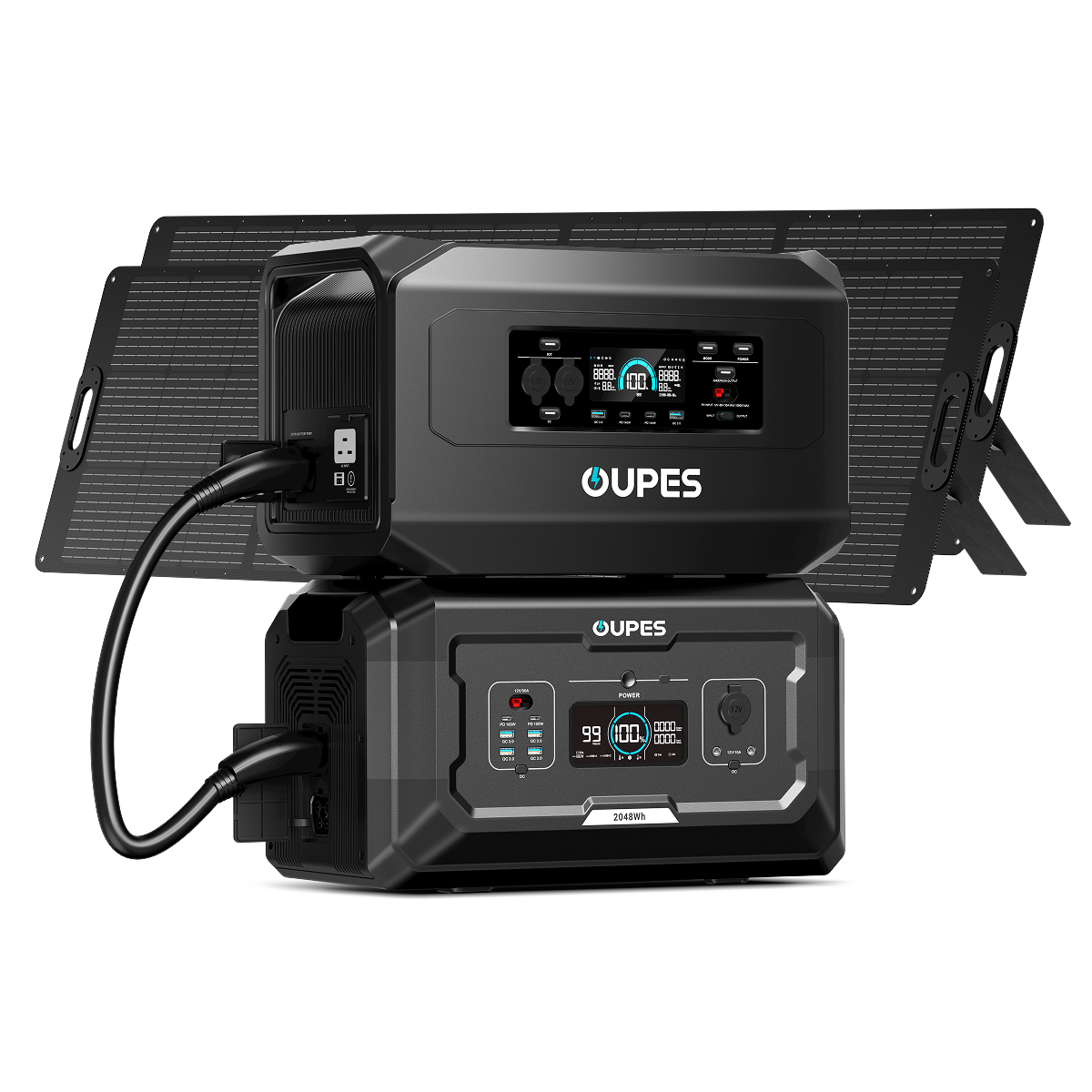 Mega 2 Pro + B2 Extra Battery + 2*240W Solar Panel | Solar Generator Kit