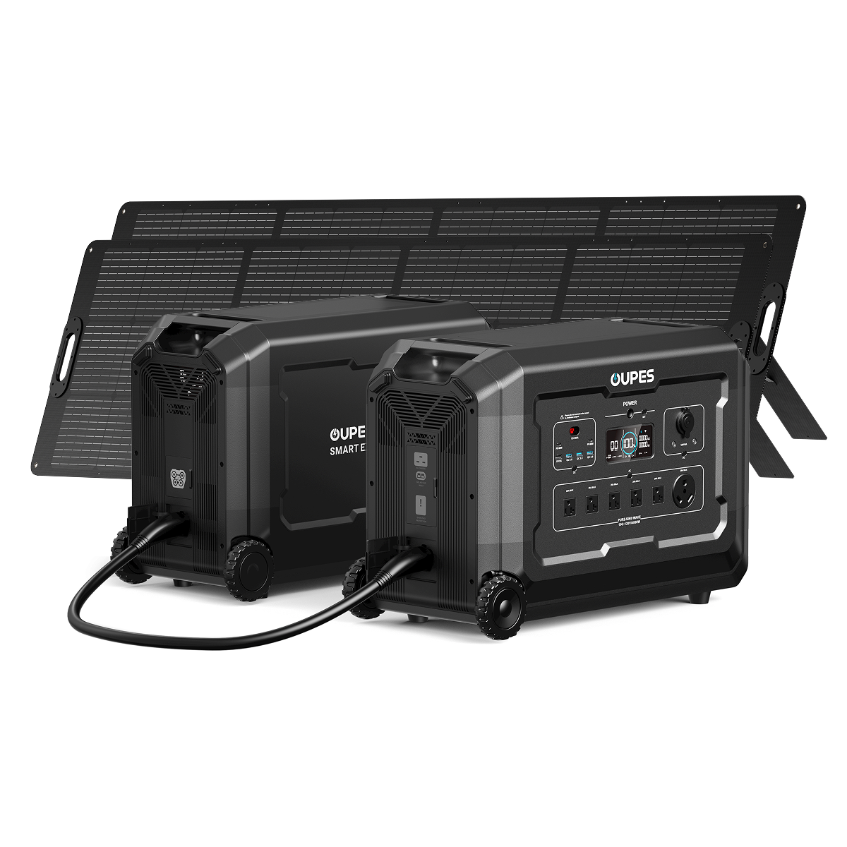 Mega 5 + B5 Extra Battery + 2*240W Solar Panel | Solar Generator Kit