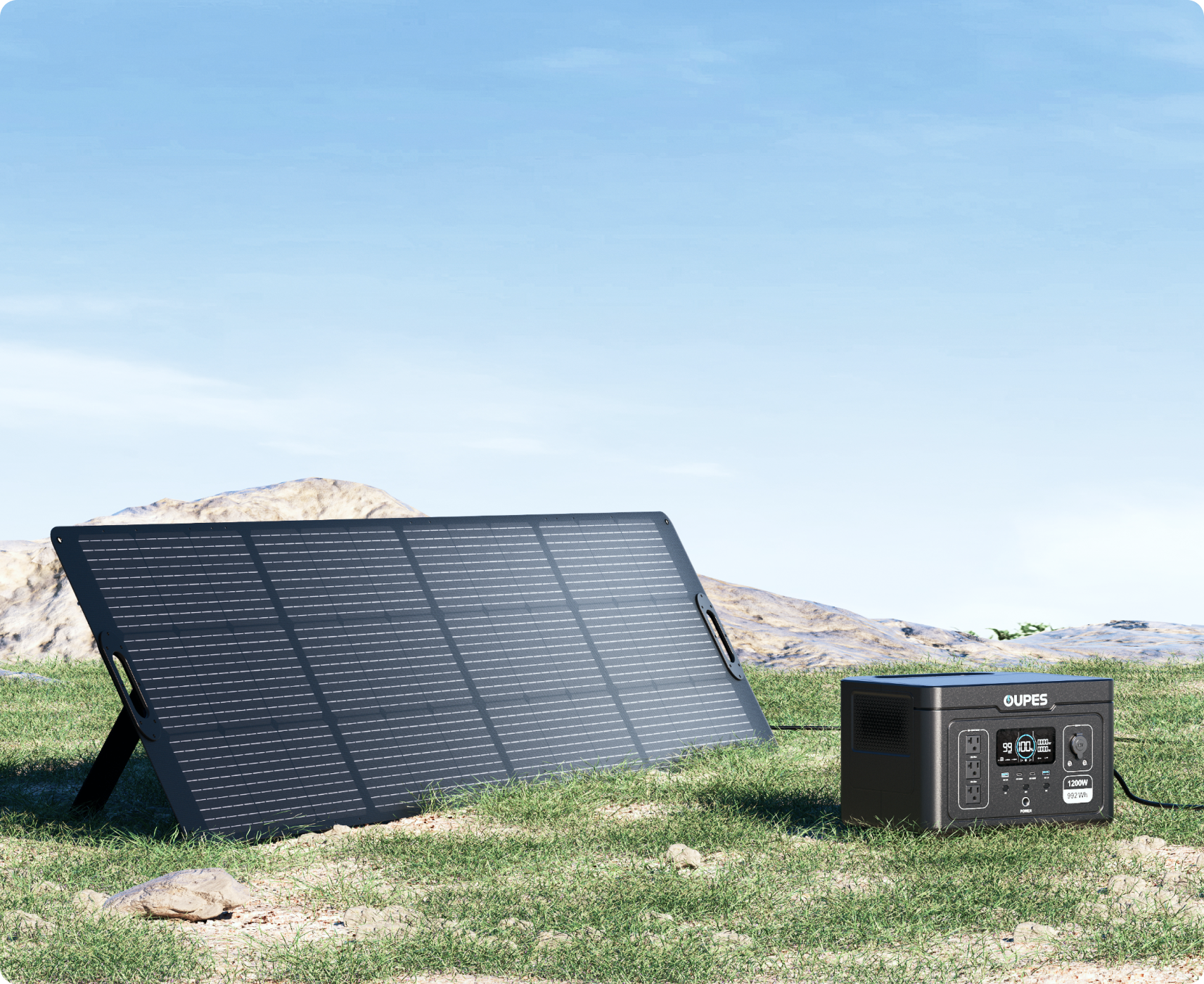 OUPES Exodus 1200 Portable Power Station Solar Charging