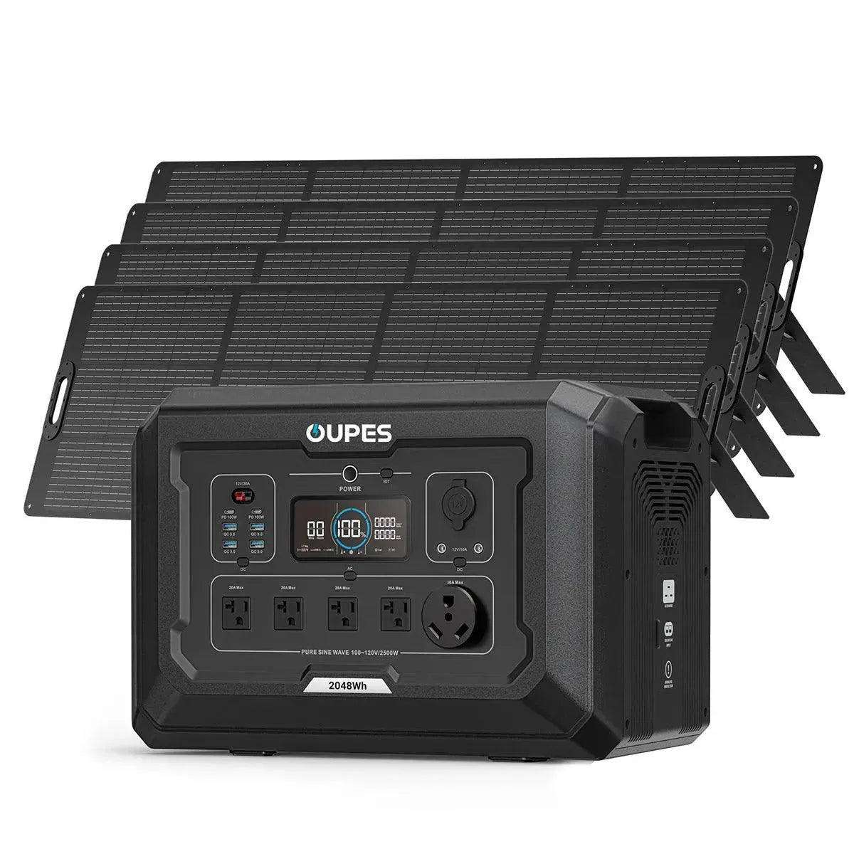 Mega 2 + 4*240W Solar Panel | Solar Generator Kit