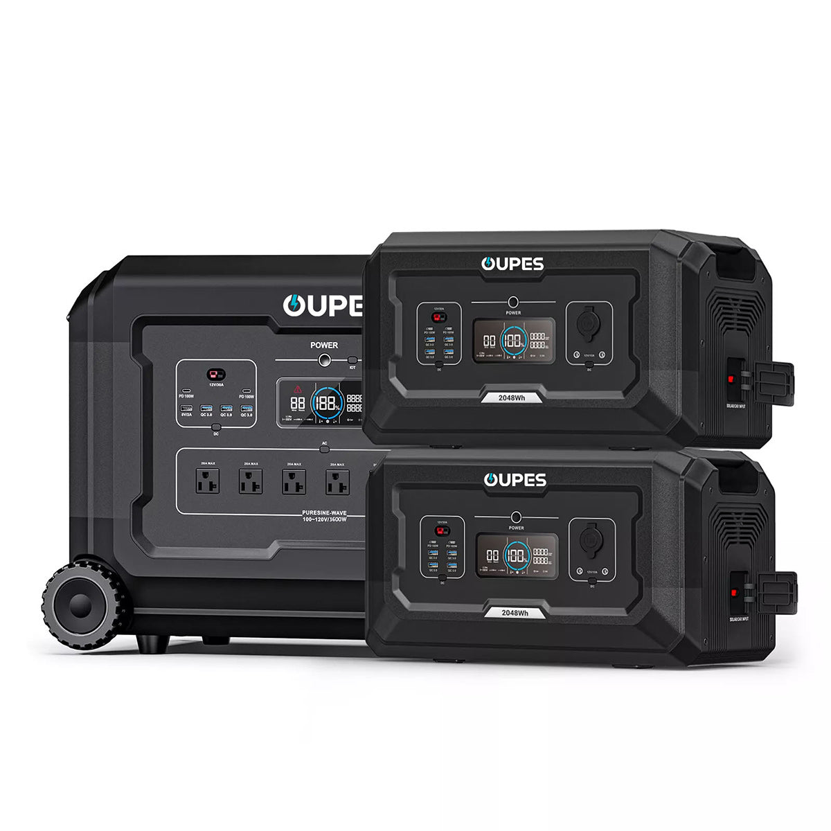 OUPES Mega 3 Home Backup Power Station With 2*B2 Extra Battery