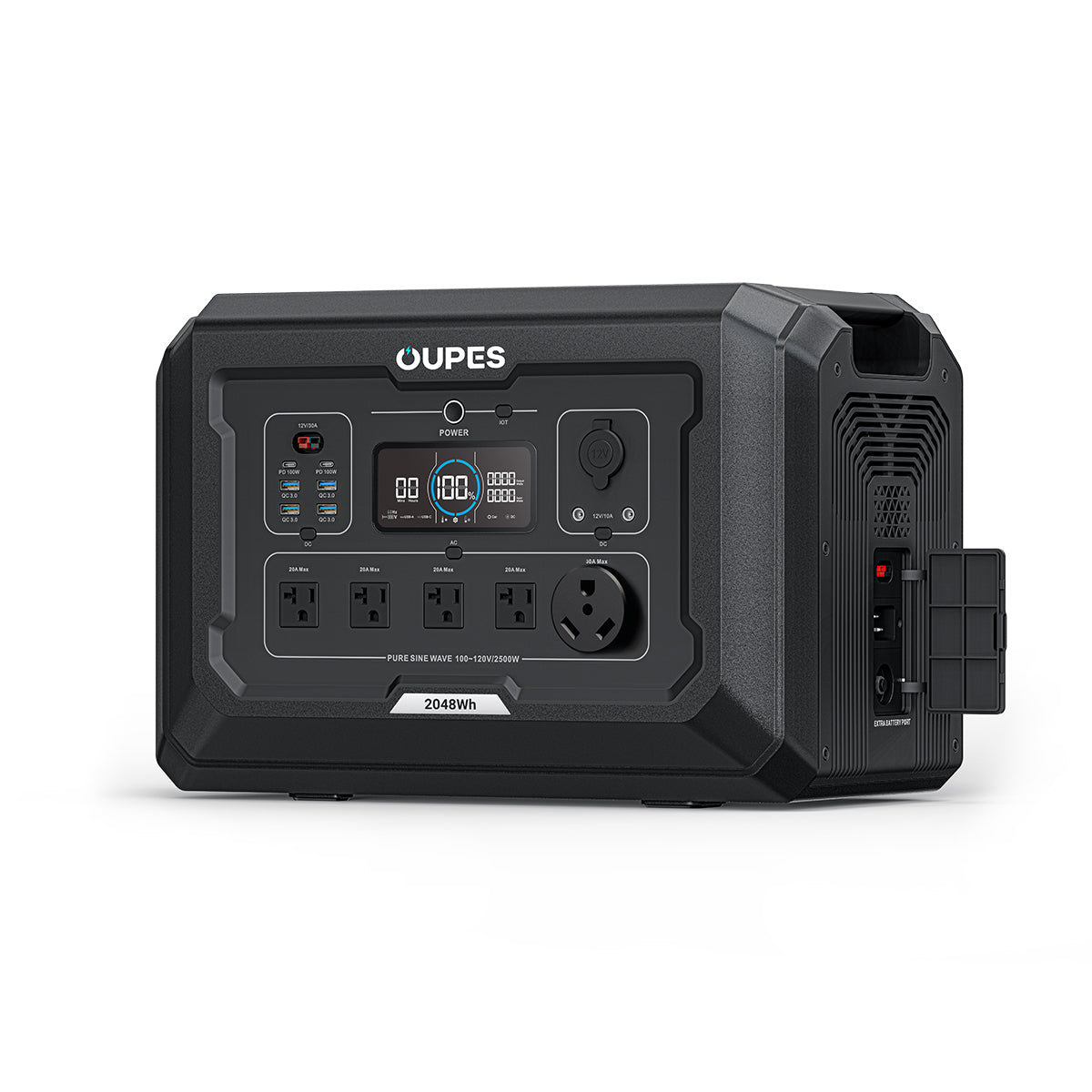 OUPES Mega 2 Power Station | 2500W, 2048Wh, Fast Charge