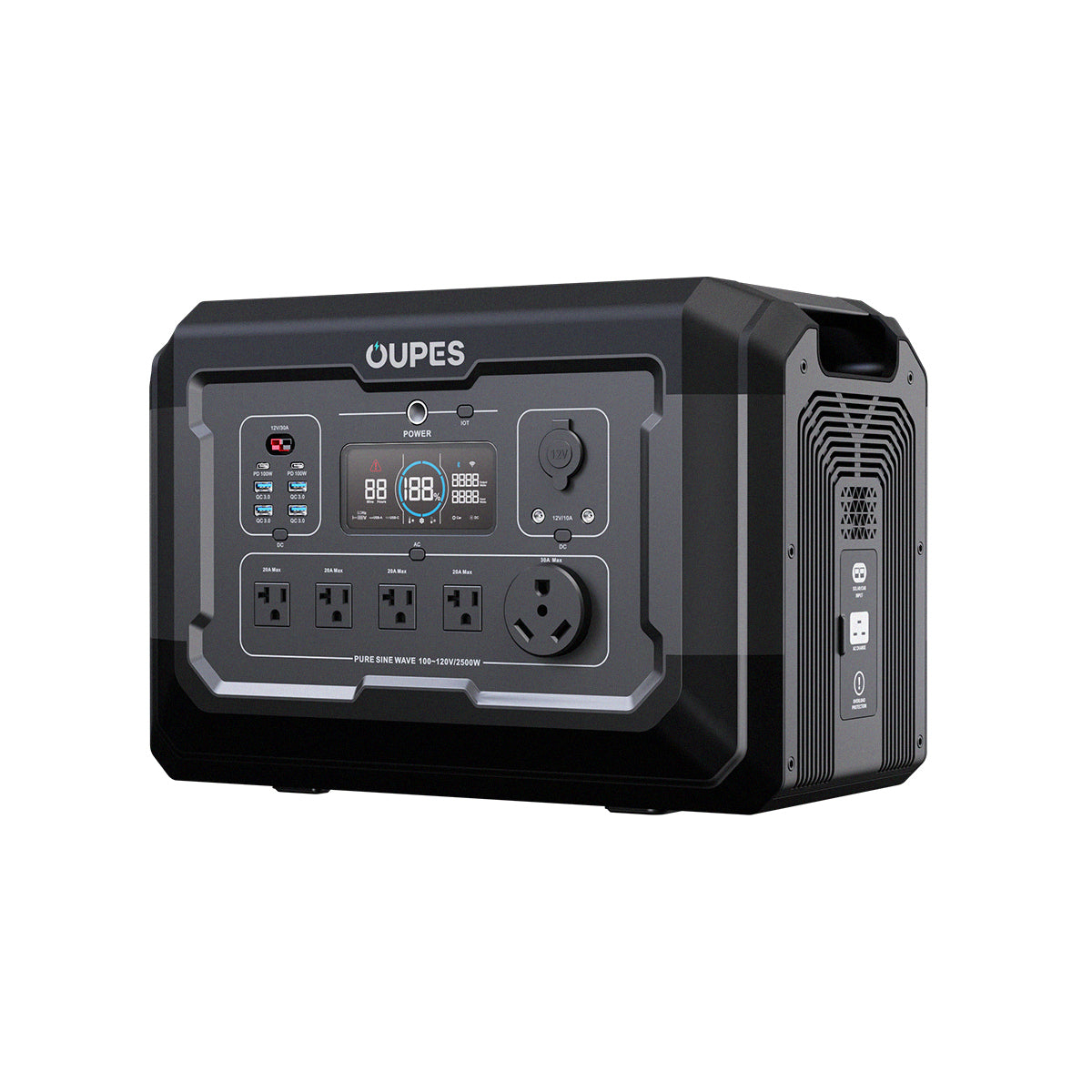 OUPES Mega 2 Power Station | 2500W, 2048Wh, Fast Charge