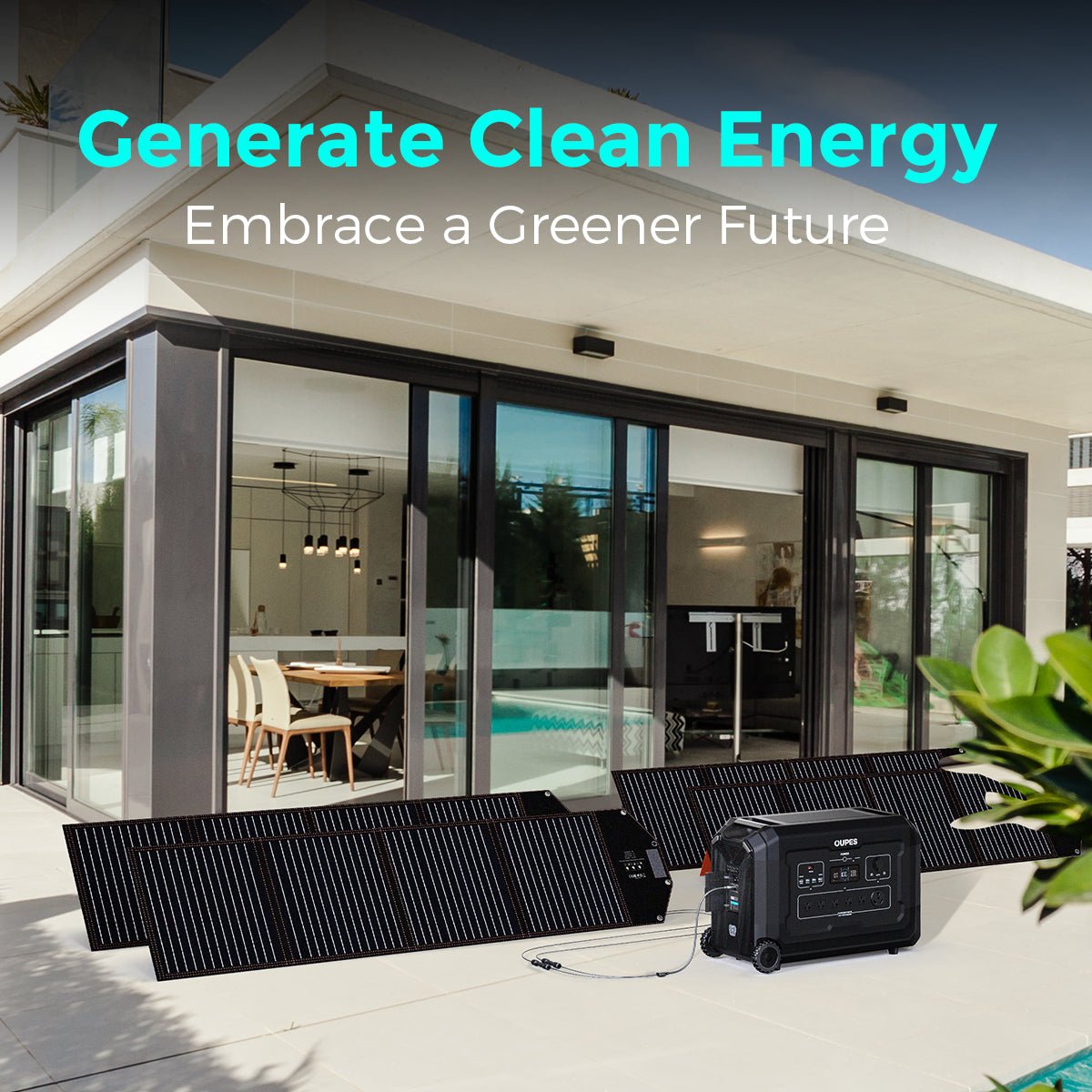Mega 3 + 1440W Solar Panel | Solar Generator Kit