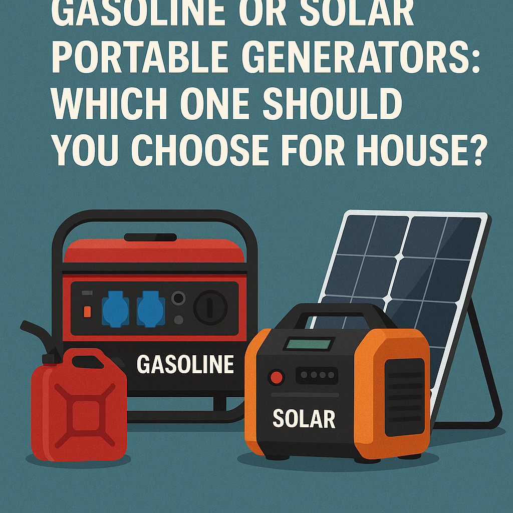 Gasoline or Solar Portable Generators: Which One Should You Choose For House