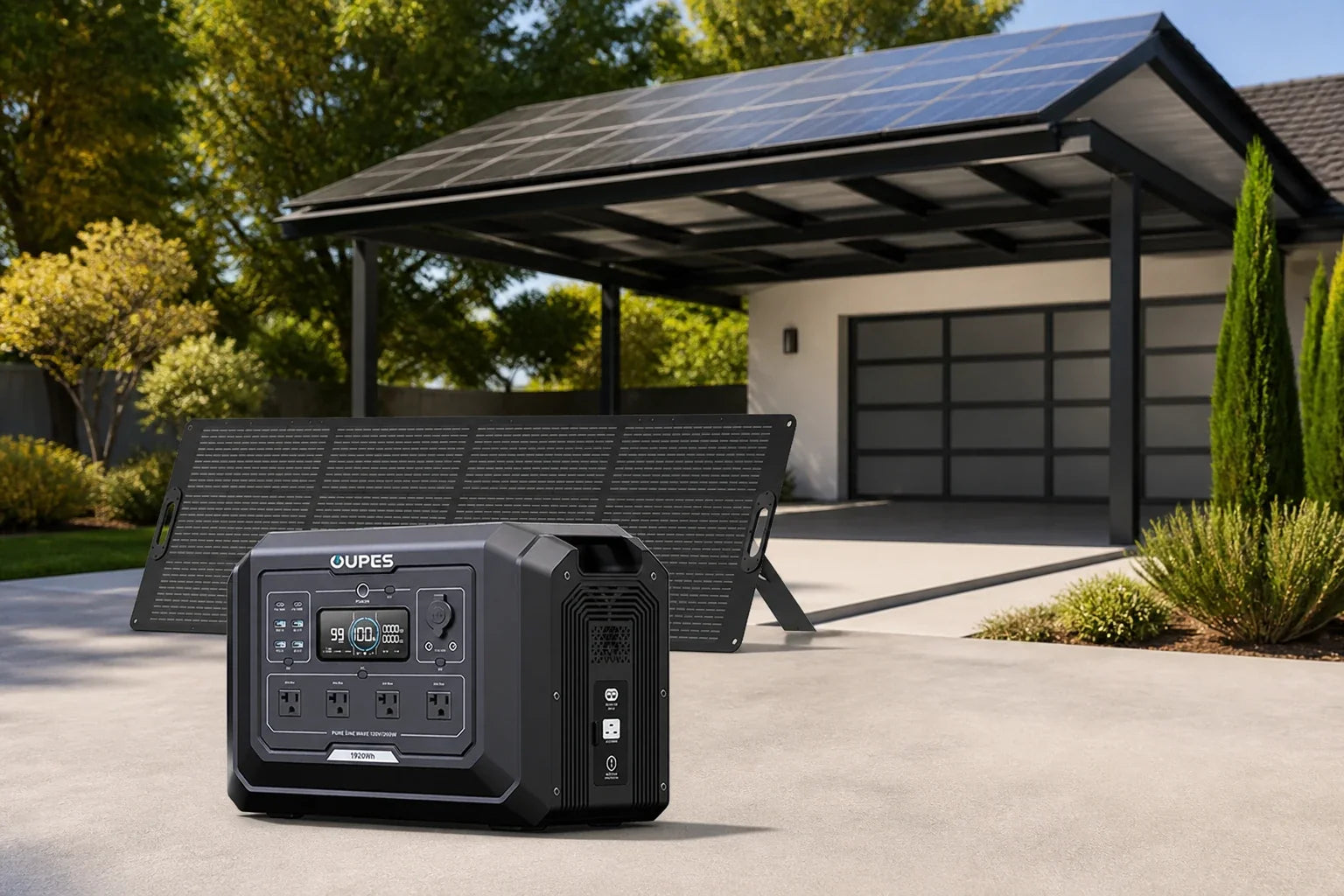 Solar Panel Carports: Energy Potential, Structural Questions, and Battery Backup