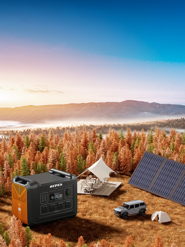 OUPES 2400W Portable Power Station, UPS Power 2232Wh LiFePO4 Battery Pack  w/ 5 AC Outlets (5000W Peak), Solar Generator for Home Backup Outdoor  Camping RV 