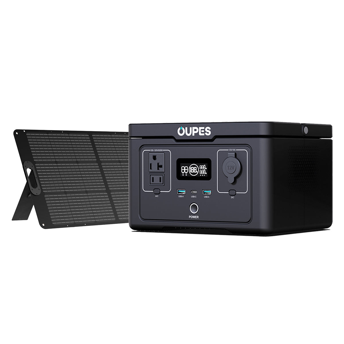 OUPES Exodus 600 Portable Power Station - 600W (1200W Surge), 256Wh LiFePO4, Solar Generator (Refurbished)