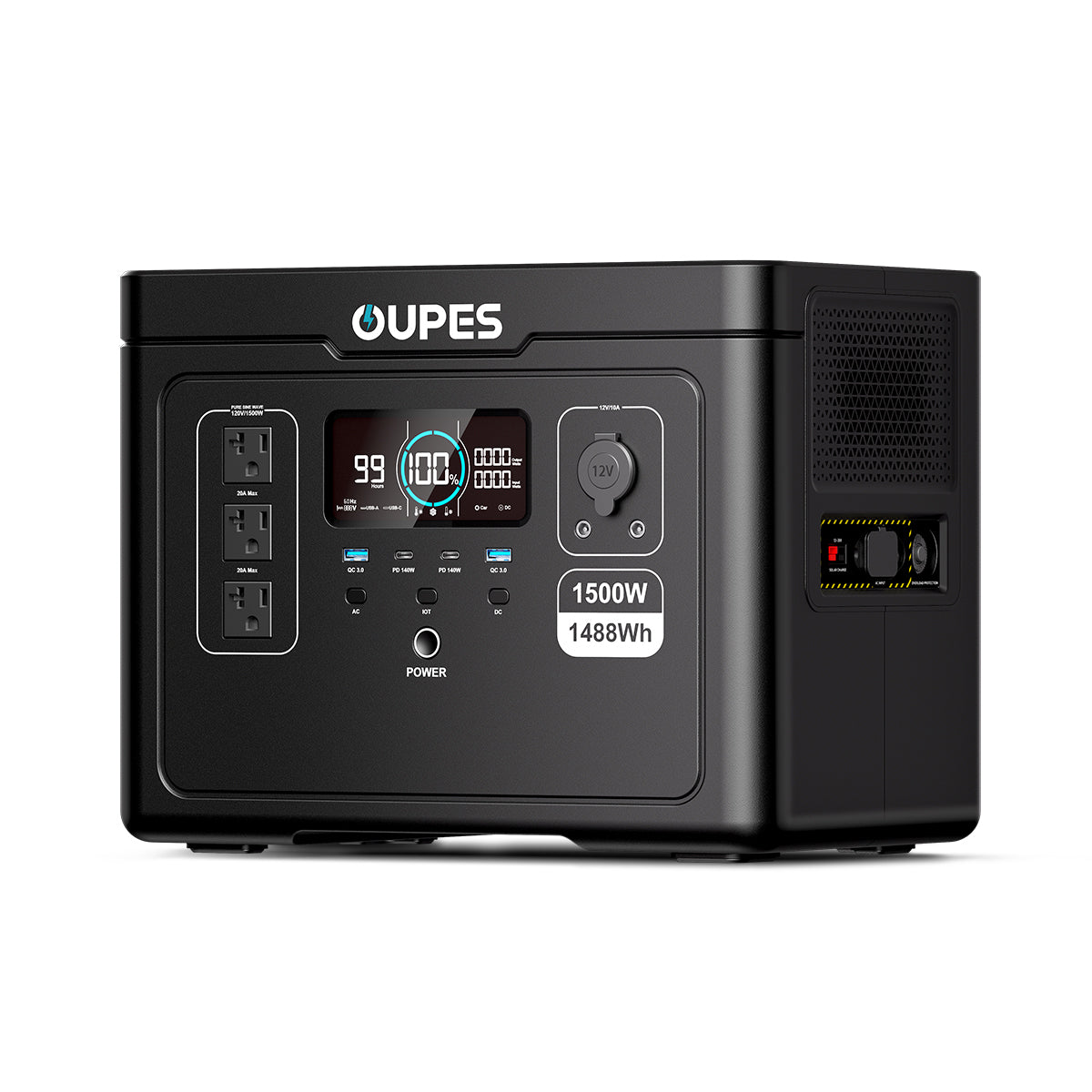 OUPES Exodus 1500 Portable Power Station | 1500W 1488Wh