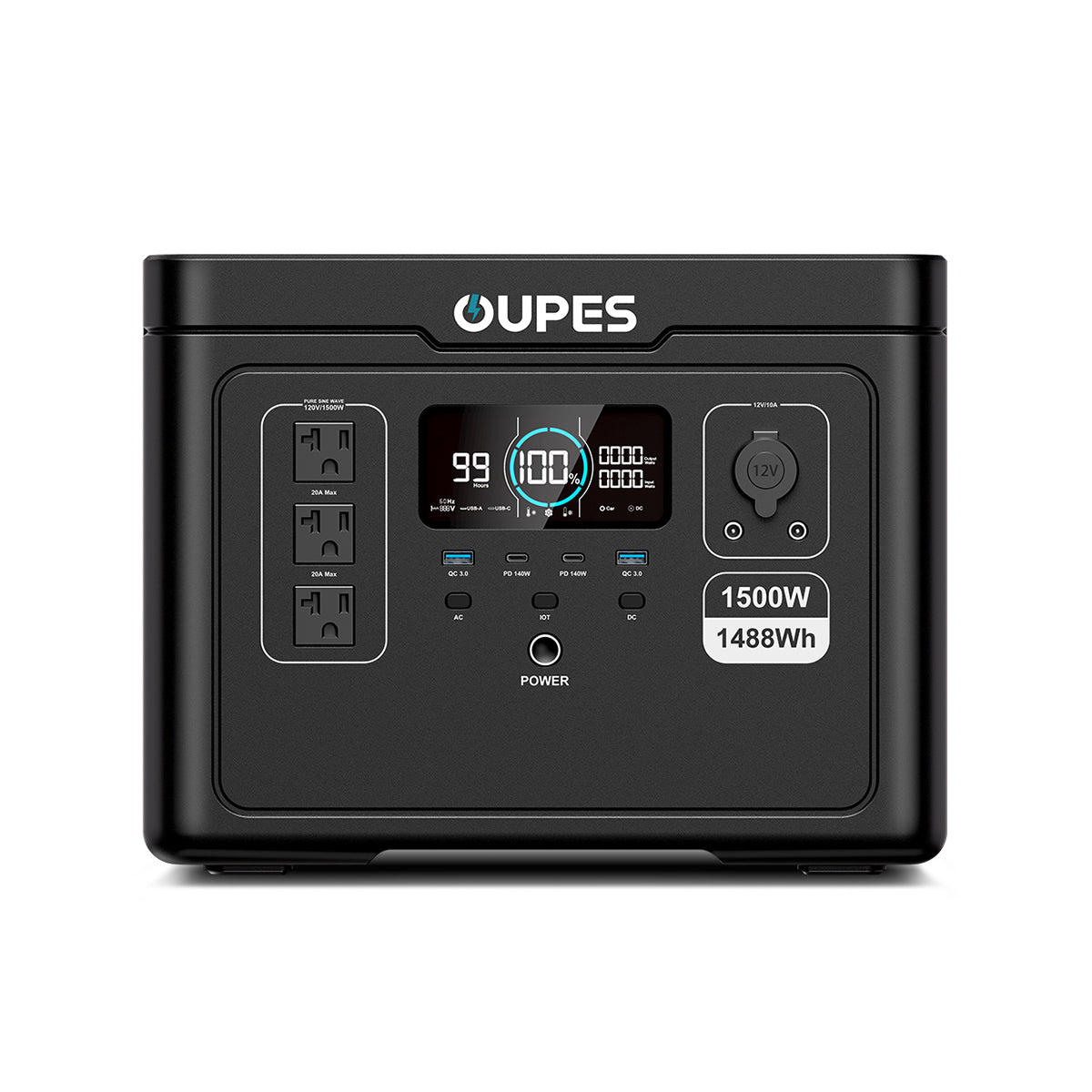 OUPES Exodus 1500 Portable Power Station | 1500W 1488Wh