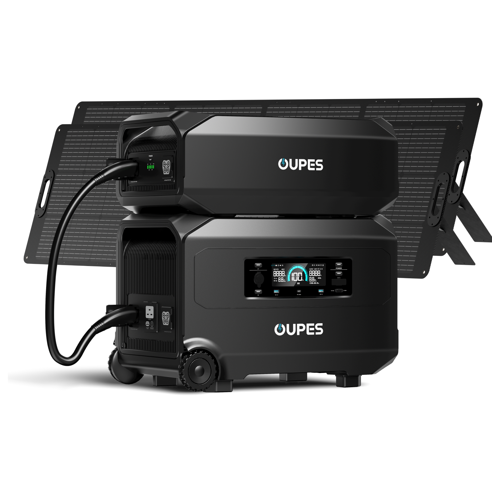OUPES Guardian 6000 + G5 Extra Battery + 2*240W Solar Panel | Solar Generator Kit