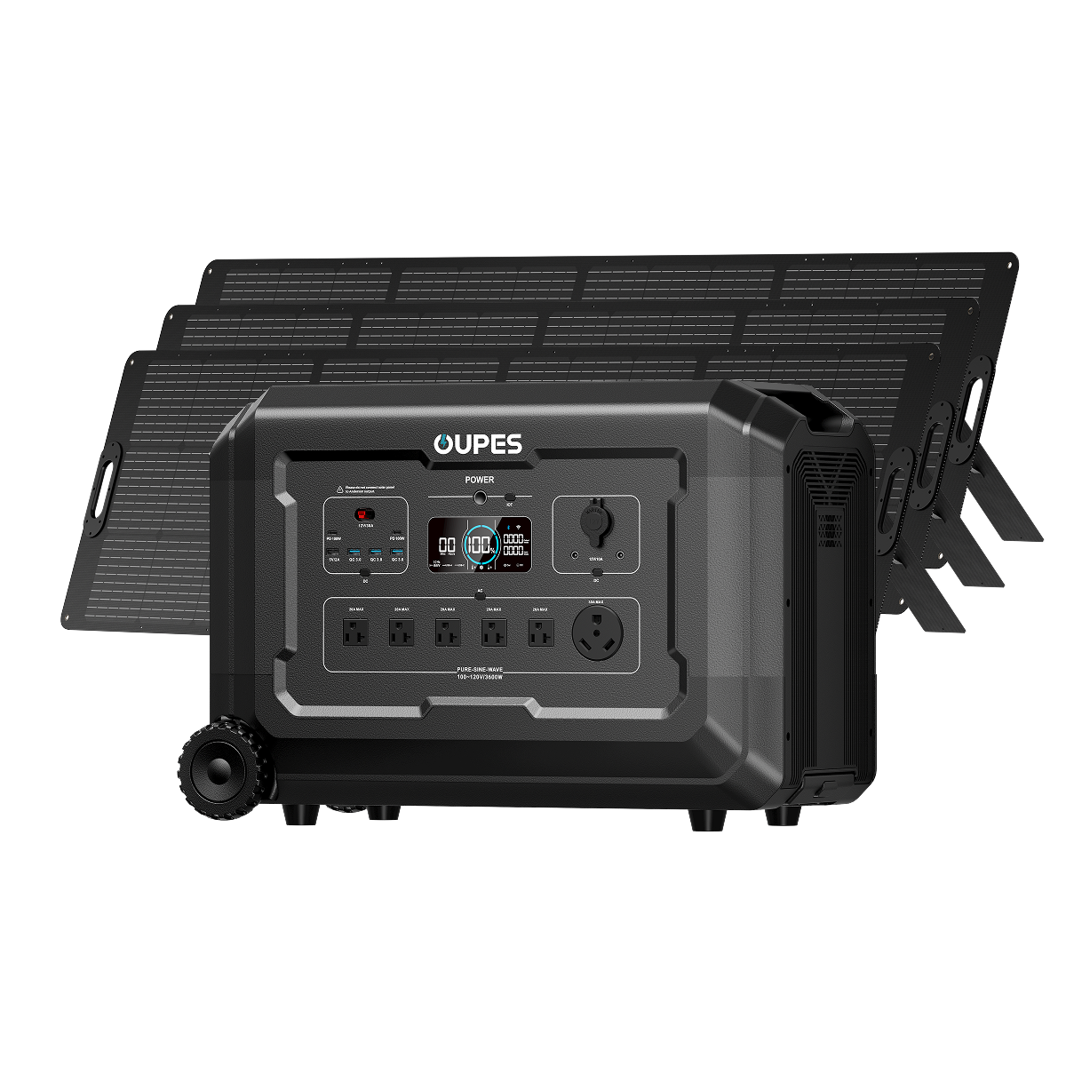 Mega 3 + 3*240W Solar Panel | Solar Generator Kit