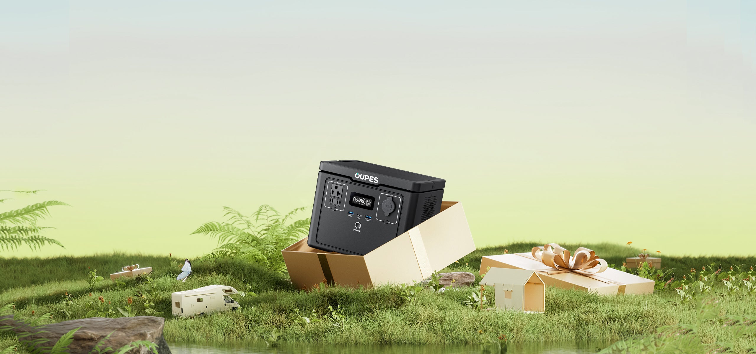 Oupes Affordable Power Station Solar Generator Kit