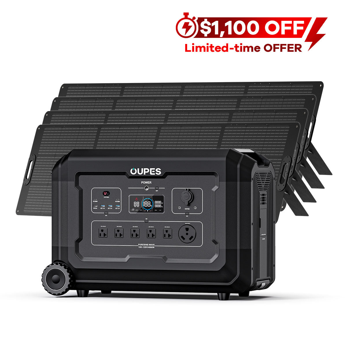 OUPES Mega 3 Home Backup & Portable Power Station | 3600W 3072Wh