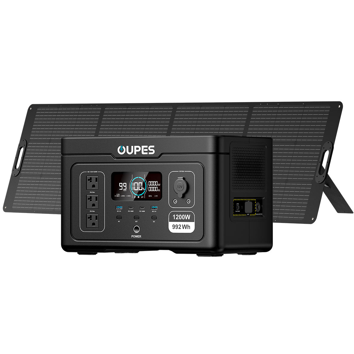 OUPES Exodus 1200w Portable Power Station With Solar Panel