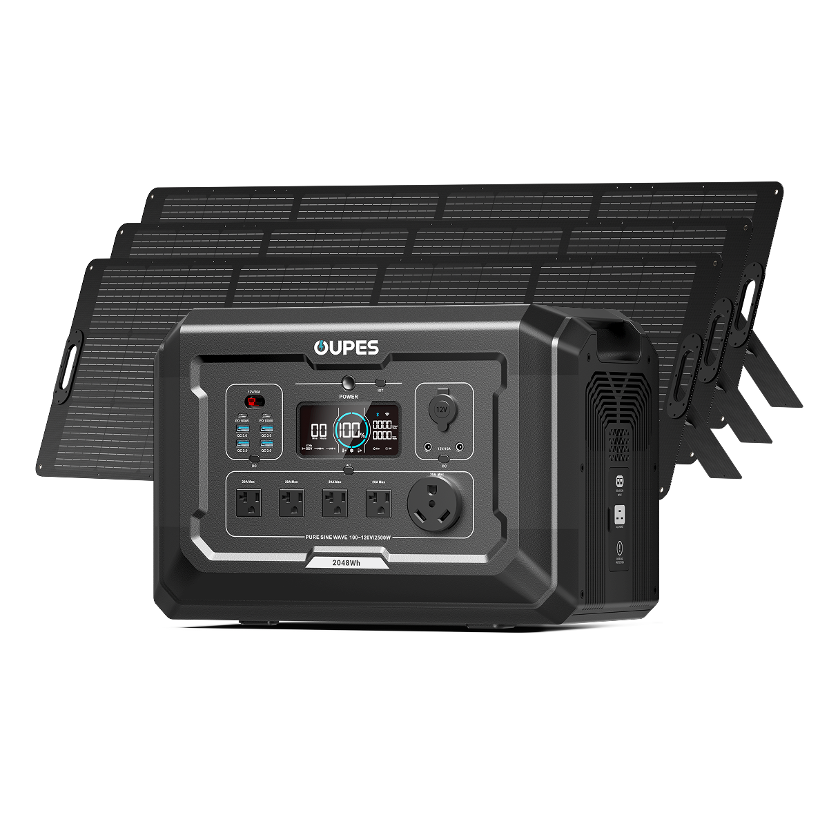 OUPES Mega 2 Home Backup & Portable Power Station | 2500W, 2048Wh