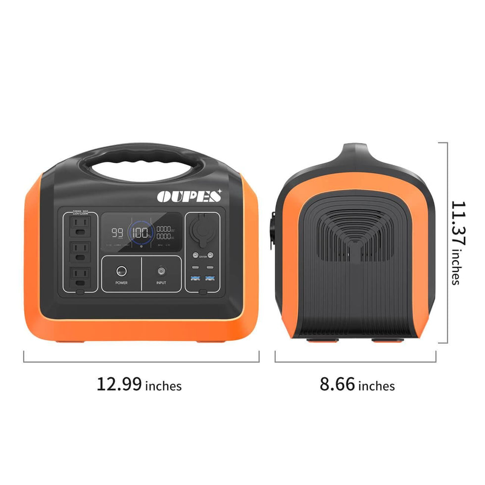 OUPES Exodus 1200 Portable Power Station 1200W (Surge 3600W), 992Wh LiFePO4 Solar Generator With Smart App Control, UPS, 140W USB-C, For Outdoor Emergency Backup - Nombre De Estilo 1200W | Guatemala