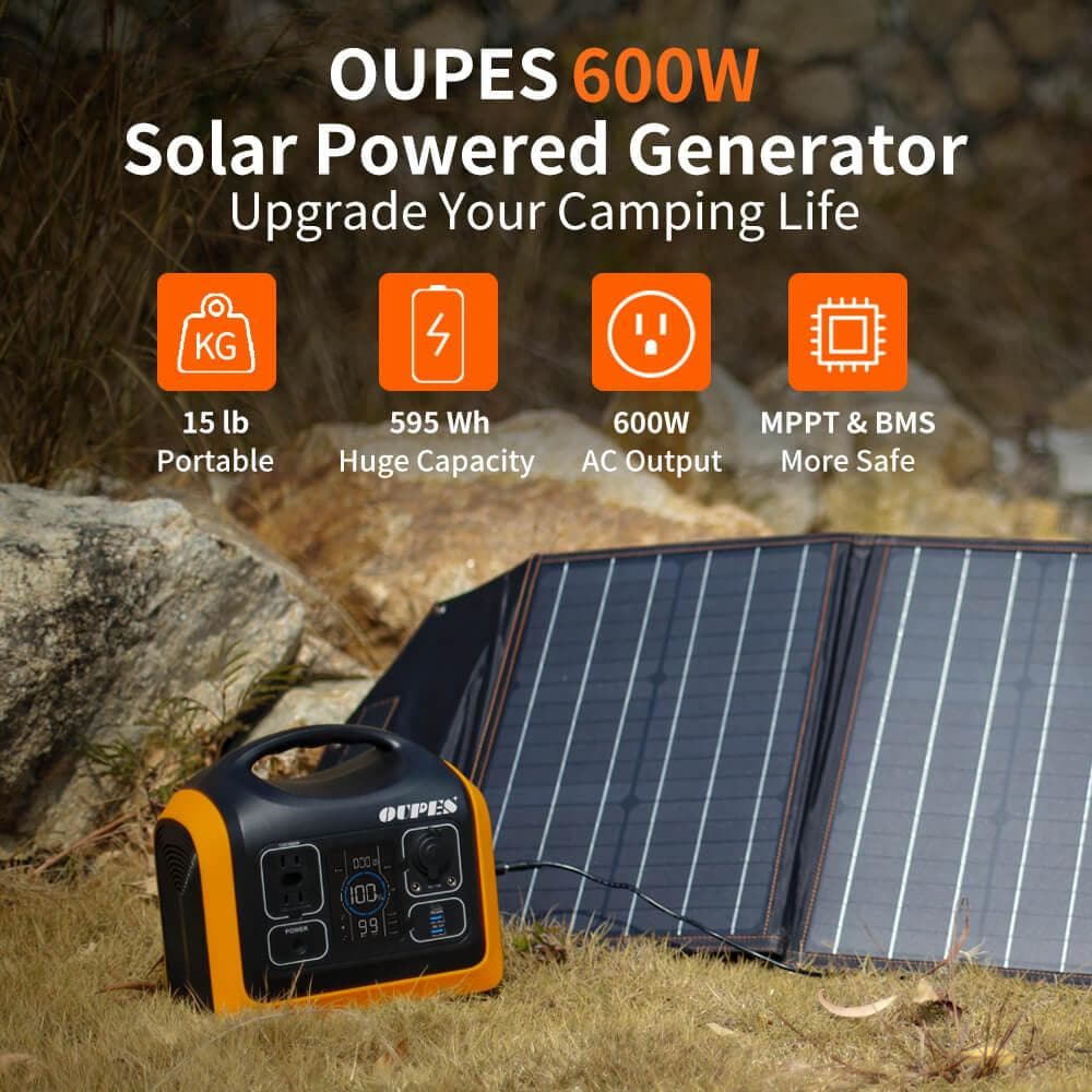 OUPES 600 + 1*100W Solar Panel | Solar Generator Kit - OUPES